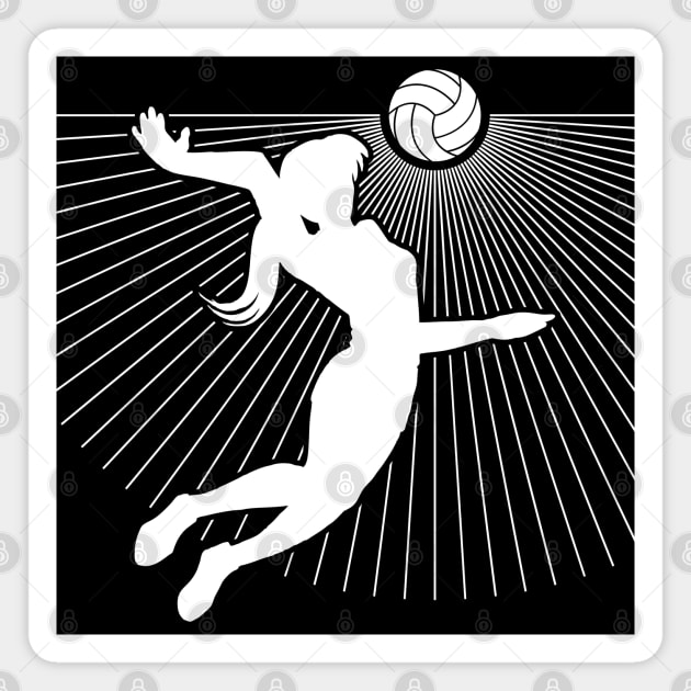 Volleyball Girl Symbol Graphic Magnet by Shirtbubble